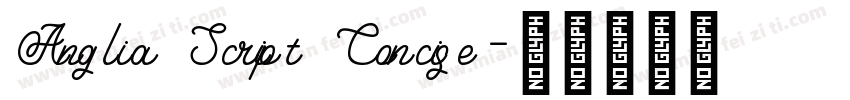 Anglia Script Concise字体转换